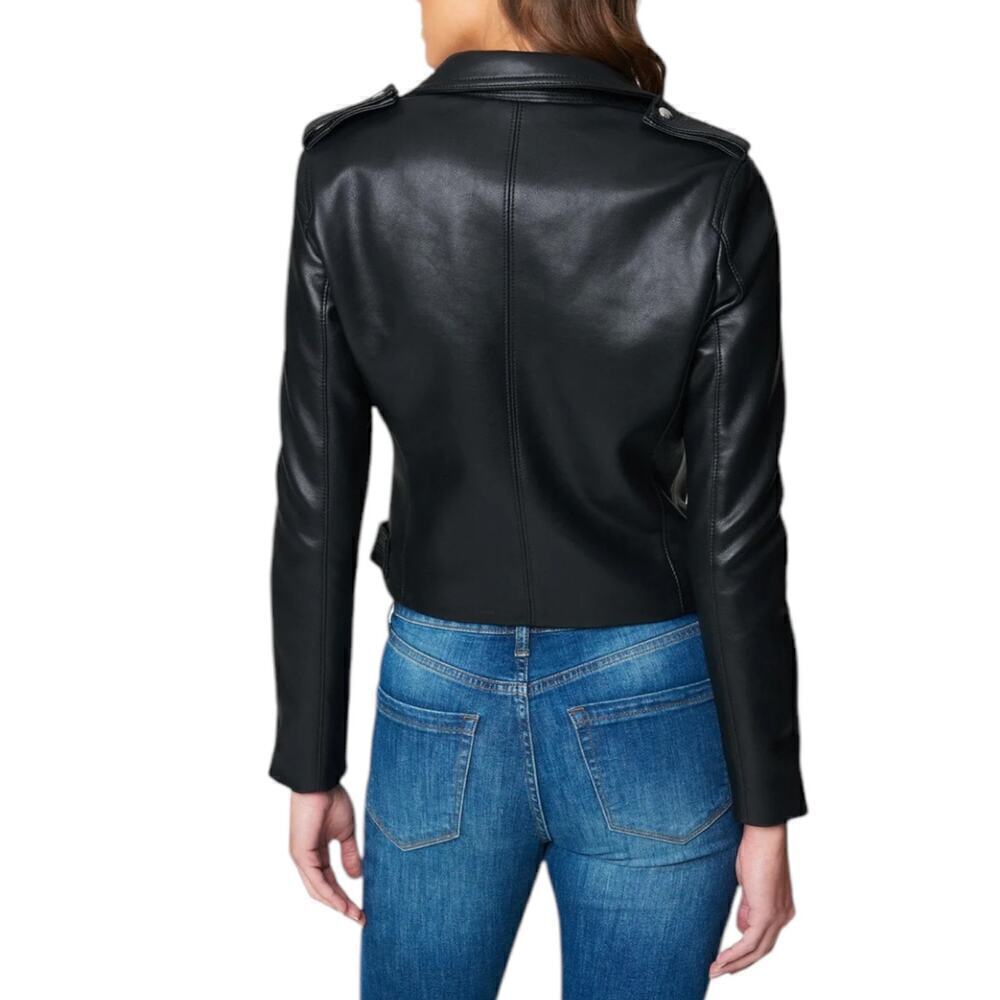 New Women’s BLANKNYC Vegan Leather Moto Jacket With Quilting Stitch Size S - Picture 5 of 11